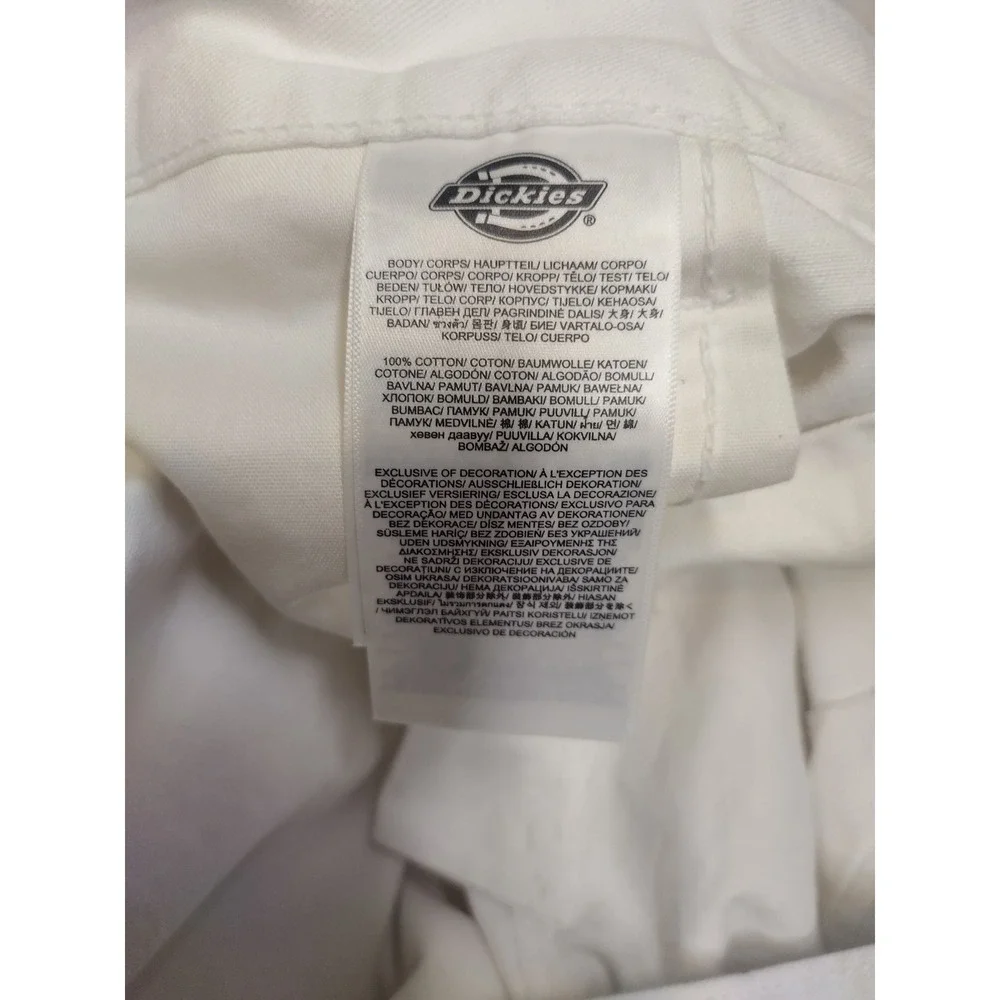 Dickies Mens White Utility Painter Pants Relaxed Straight Fit 36x32 NWT A861G0WH